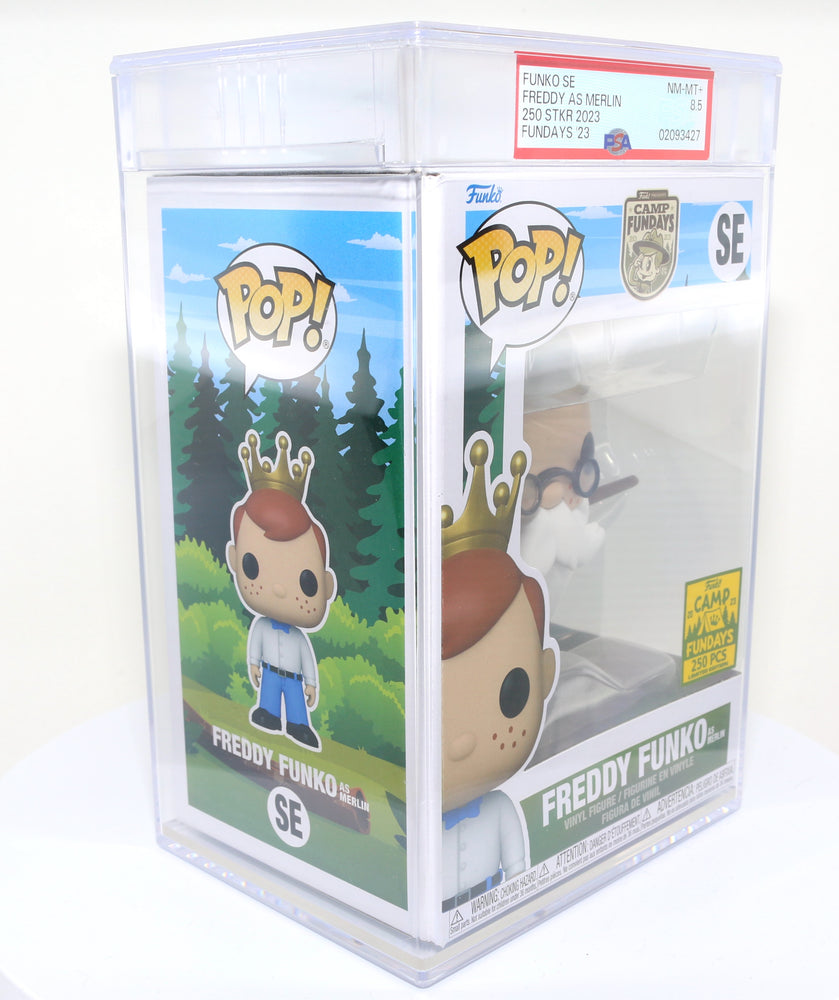 
                  
                    Freddy Funko as Merlin from Sword in the Stone 2023 Camp Fundays Exclusive Limited to 250 Pieces Funko POP! #SE PSA Graded 8.5 - Grail
                  
                