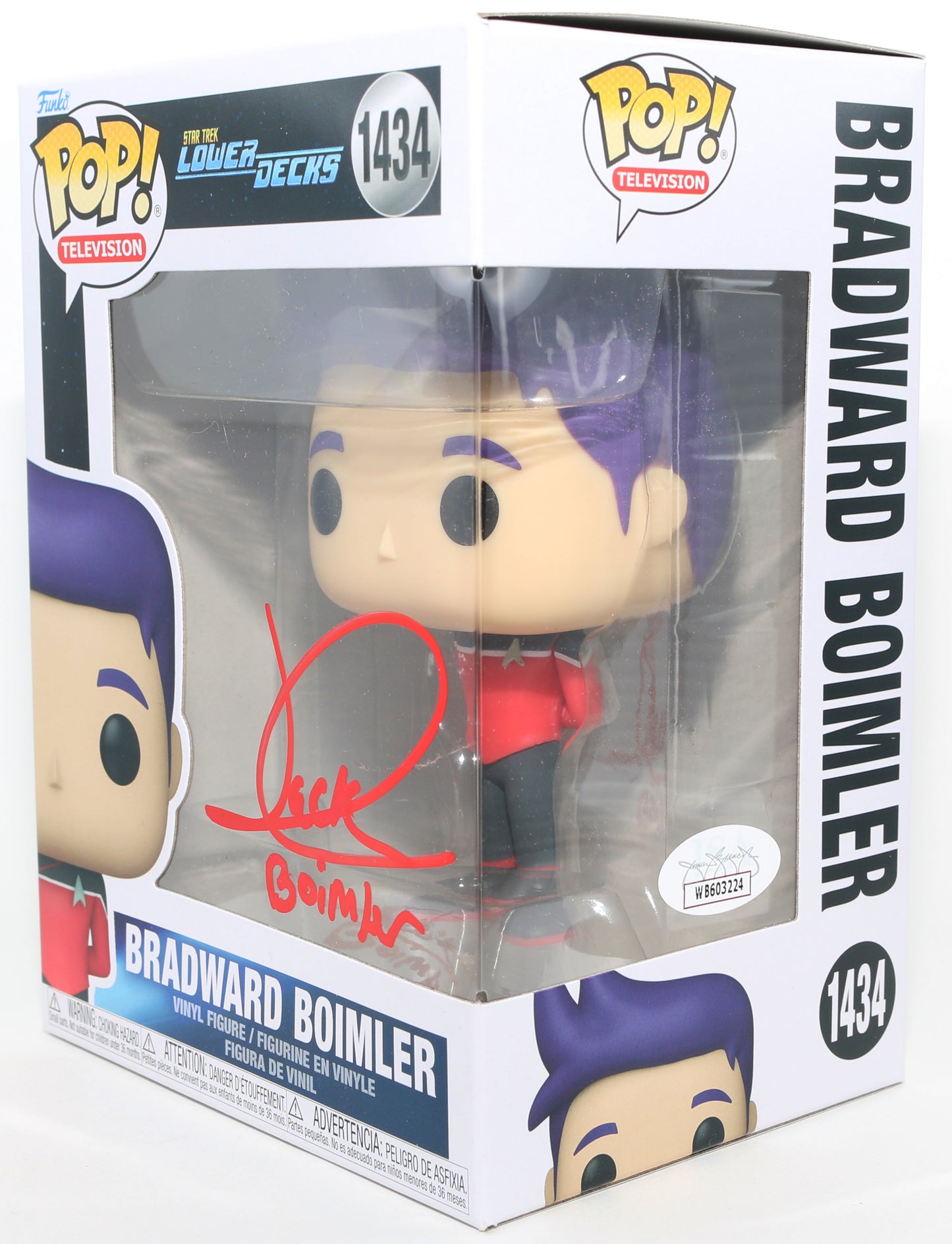 
                  
                    Jack Quaid as Bradward Boimler in Star Trek: Lower Decks (JSA) Signed Funko POP! #1434 with Character Name
                  
                