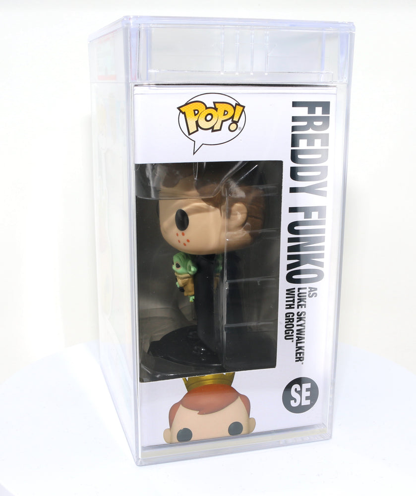 
                  
                    Freddy Funko as Luke Skywalker with Grogu from Star Wars: The Mandalorian 2023 Camp Fundays Exclusive Limited to 4000 Pieces Funko POP! #SE PSA Graded 8.5 - Grail
                  
                