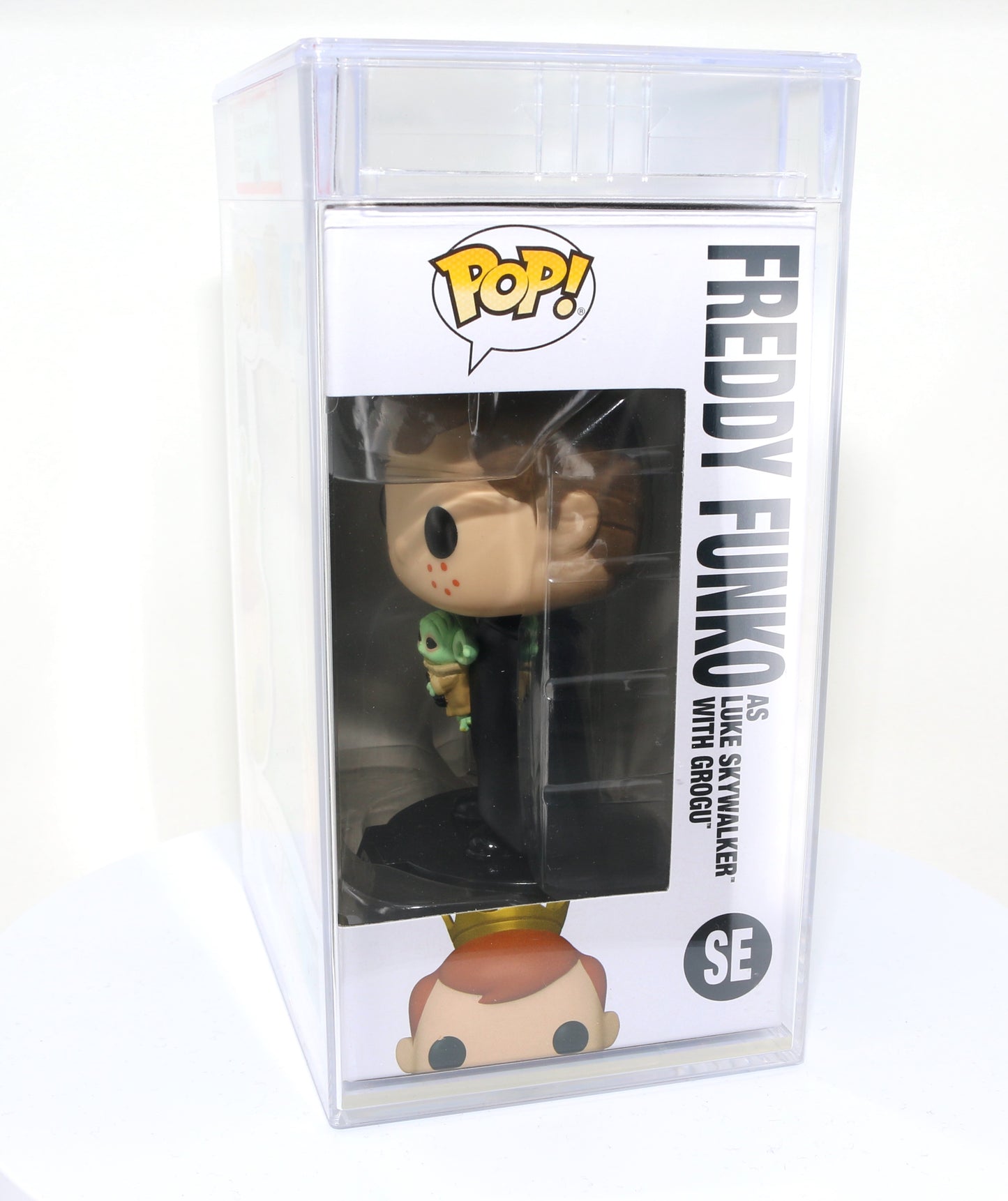 
                  
                    Freddy Funko as Luke Skywalker with Grogu from Star Wars: The Mandalorian 2023 Camp Fundays Exclusive Limited to 4000 Pieces Funko POP! #SE PSA Graded 8.5 - Grail
                  
                