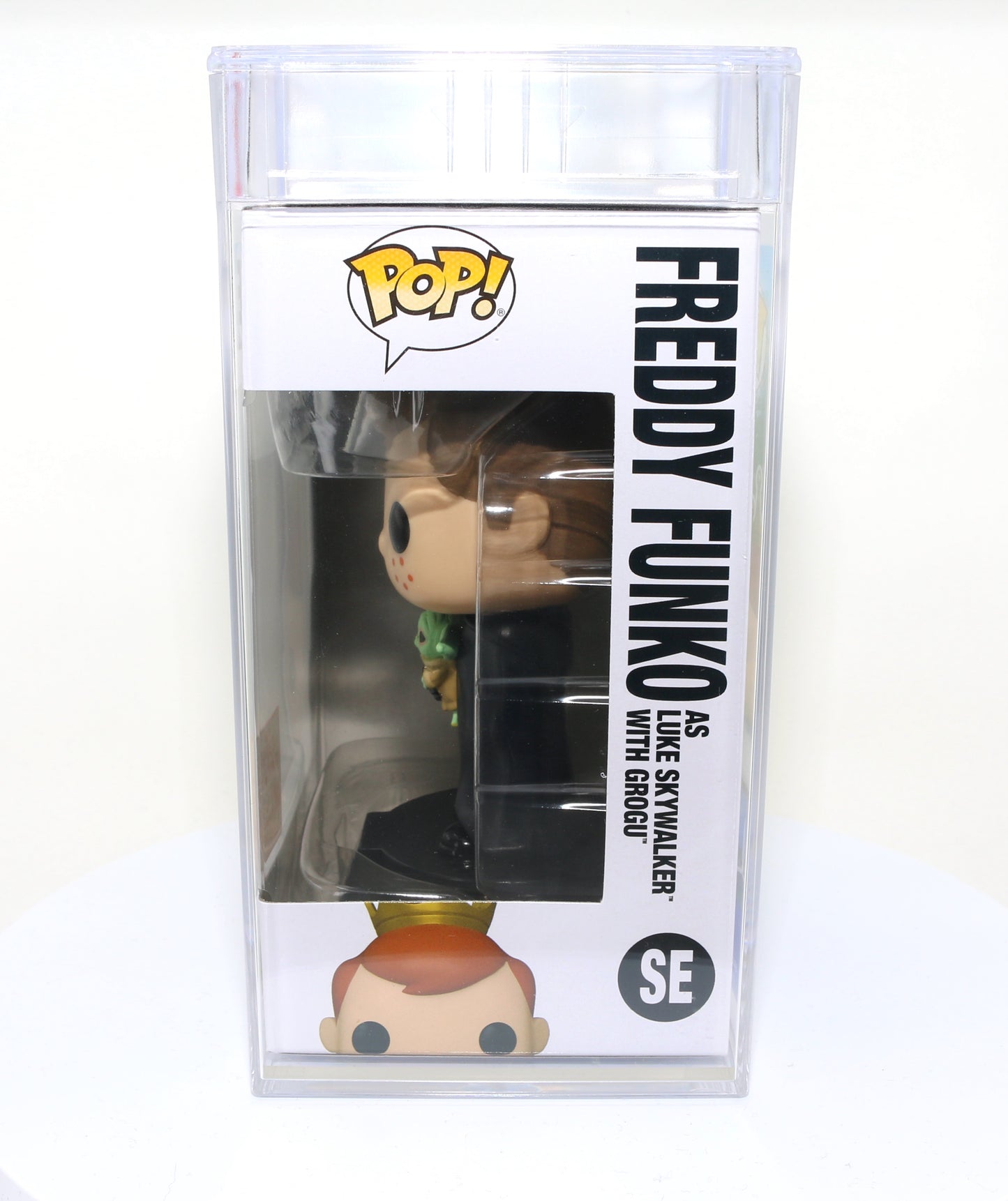 
                  
                    Freddy Funko as Luke Skywalker with Grogu from Star Wars: The Mandalorian 2023 Camp Fundays Exclusive Limited to 4000 Pieces Funko POP! #SE PSA Graded 8.5 - Grail
                  
                