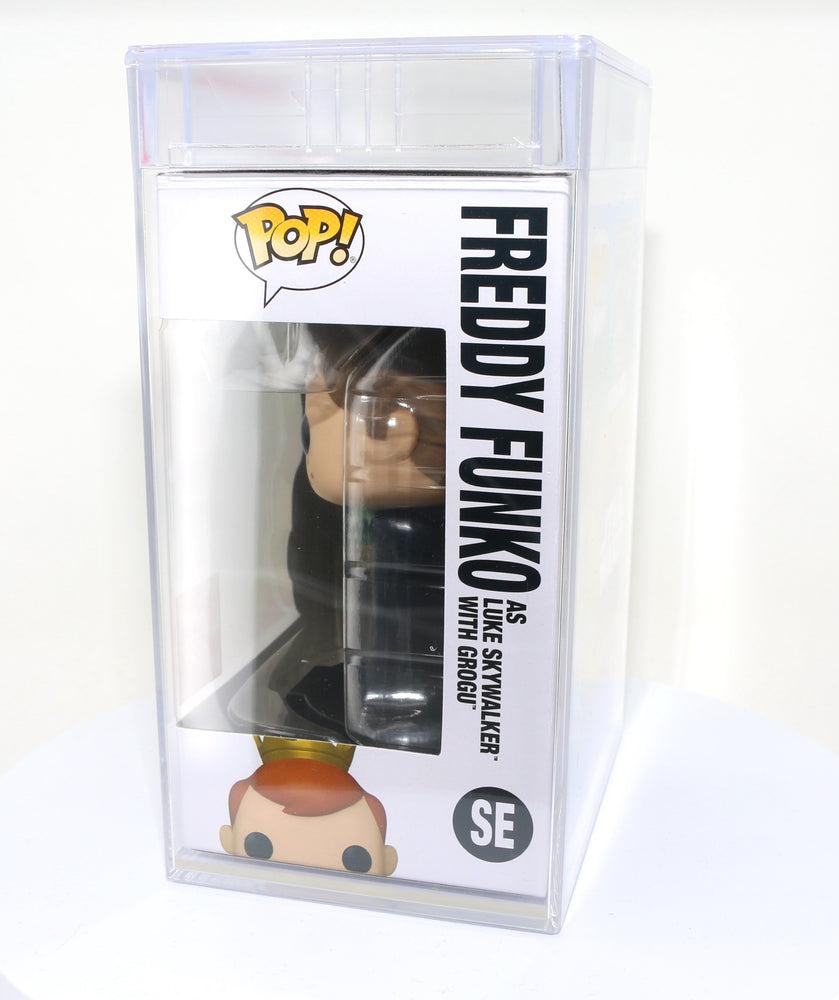 
                  
                    Freddy Funko as Luke Skywalker with Grogu from Star Wars: The Mandalorian 2023 Camp Fundays Exclusive Limited to 4000 Pieces Funko POP! #SE PSA Graded 8.5 - Grail
                  
                