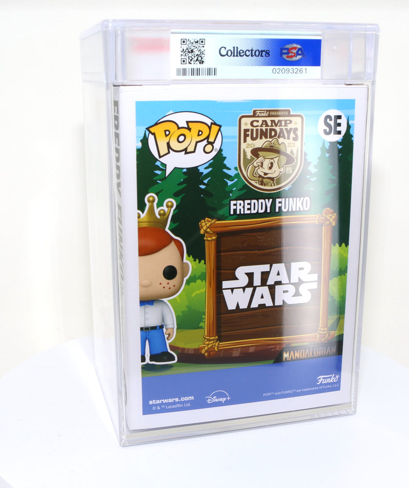 
                  
                    Freddy Funko as Luke Skywalker with Grogu from Star Wars: The Mandalorian 2023 Camp Fundays Exclusive Limited to 4000 Pieces Funko POP! #SE PSA Graded 8.5 - Grail
                  
                