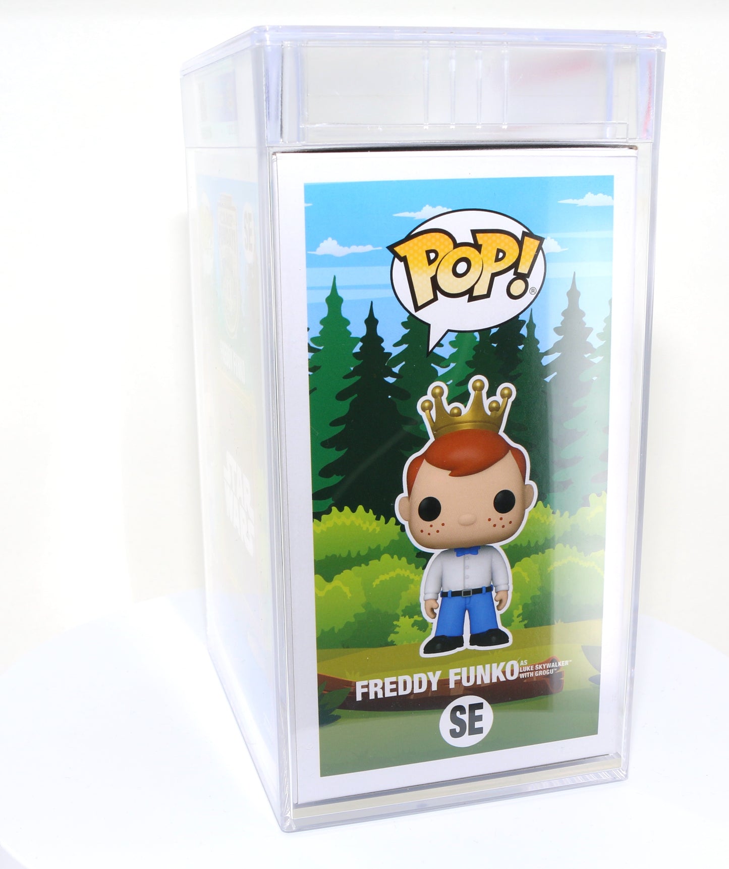 
                  
                    Freddy Funko as Luke Skywalker with Grogu from Star Wars: The Mandalorian 2023 Camp Fundays Exclusive Limited to 4000 Pieces Funko POP! #SE PSA Graded 8.5 - Grail
                  
                