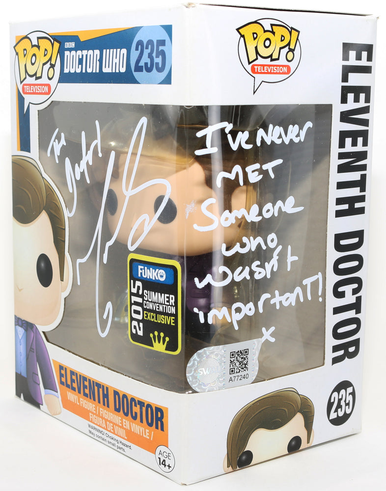 
                  
                    Matt Smith as Eleventh Doctor in Doctor Who 2015 Summer Convention Exclusive (SWAU) Signed Funko POP! #235 with Character Name & Quote
                  
                