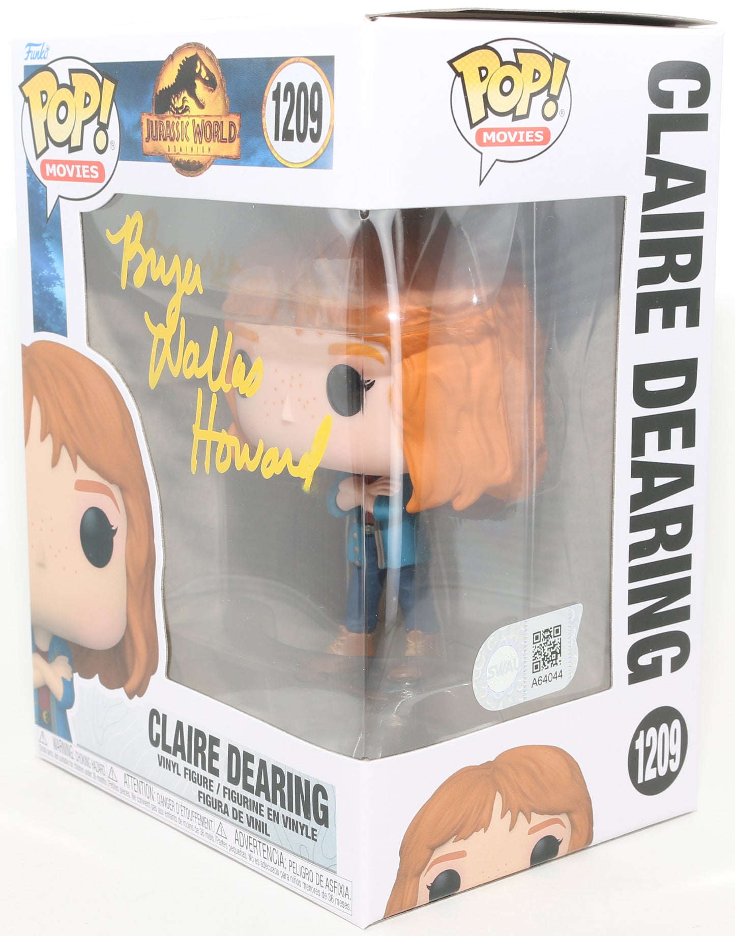 
                  
                    Bryce Dallas Howard as Claire Dearing in Jurassic World Dominion (SWAU) Signed Funko POP! #1209
                  
                