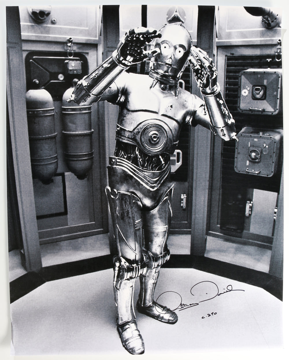 Anthony Daniels as C-3PO in Star Wars: The Empire Strikes Back Signed 24x30 Poster