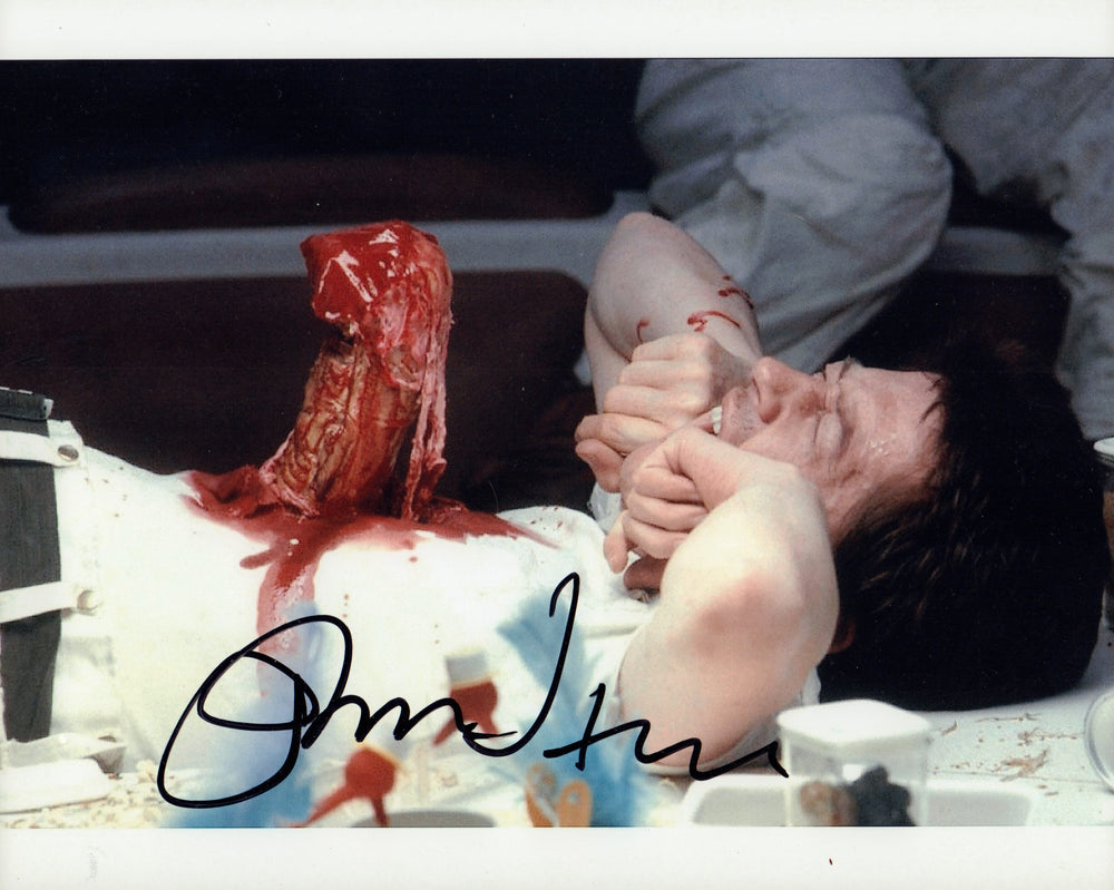 John Hurt as Kane in Iconic Chestburster Scene from Alien Signed 8x10 Photo