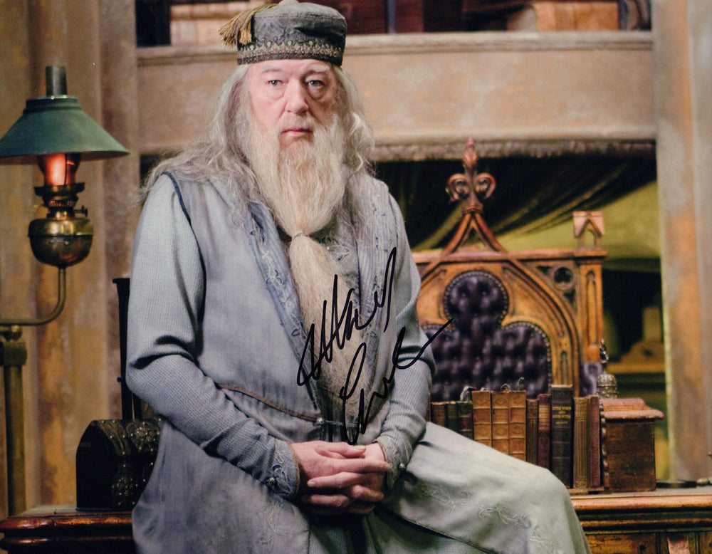 Michael Gambon as Albus Dumbledore in Harry Potter and the Goblet of Fire Signed 11x14 Photo