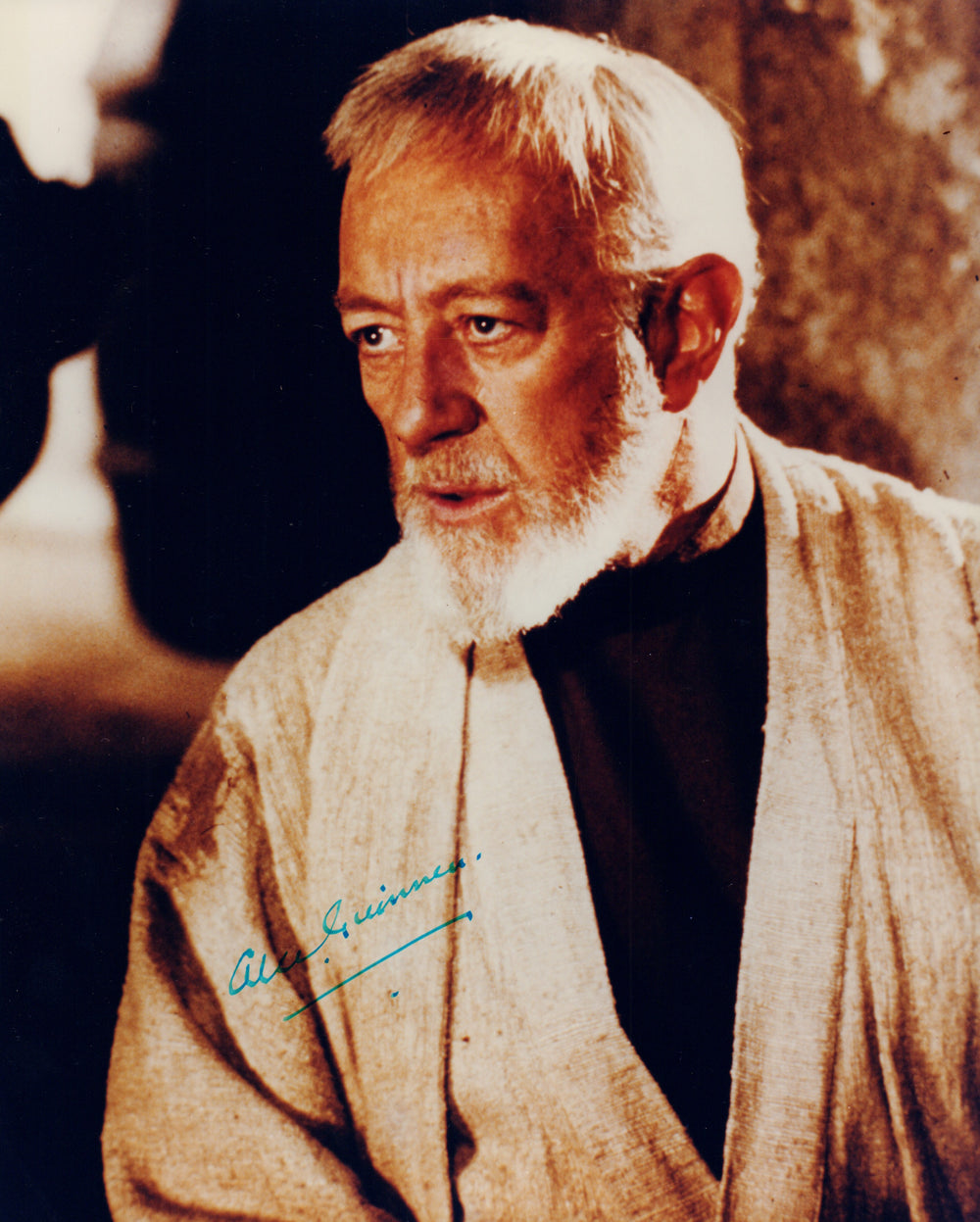 Alec Guinness as Obi-Wan Kenobi in Star Wars: A New Hope Signed 8x10 Photo