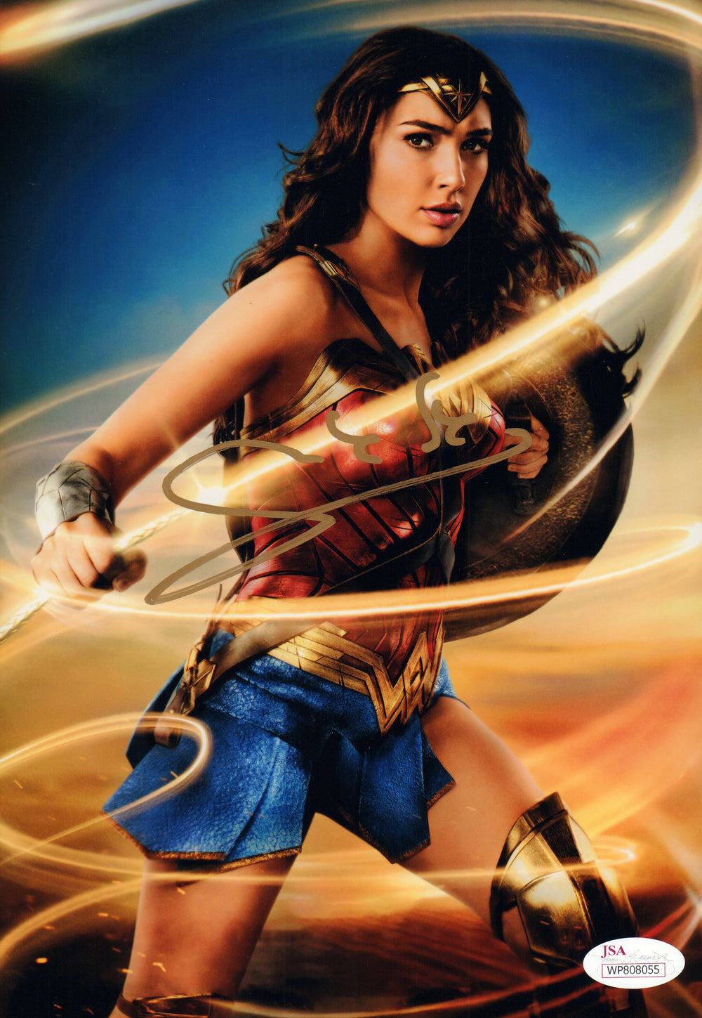 Gal Gadot as Wonder Woman (Witnessed) Signed 8x10 Photo