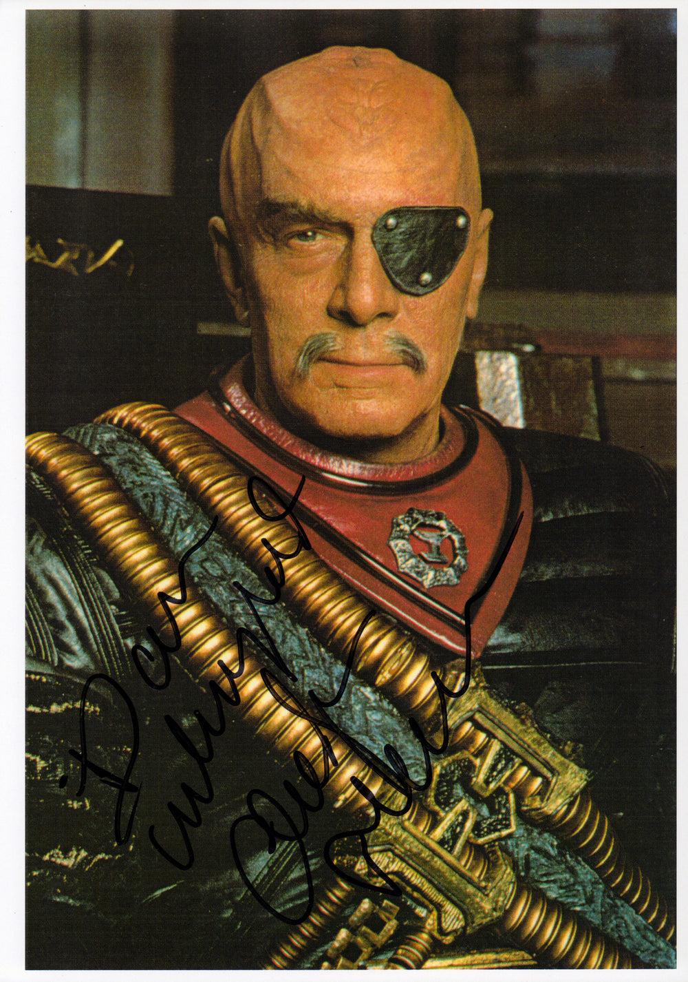 Christopher Plummer as Chang in Star Trek VI: The Undiscovered Country Signed 8x11.5 Photo