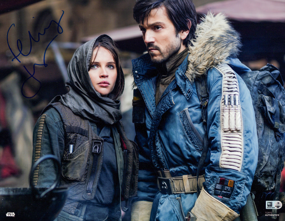 Felicity Jones as Jyn Erso in Rogue One: A Star Wars Story (Topps Authentics) Signed 11x14 Photo