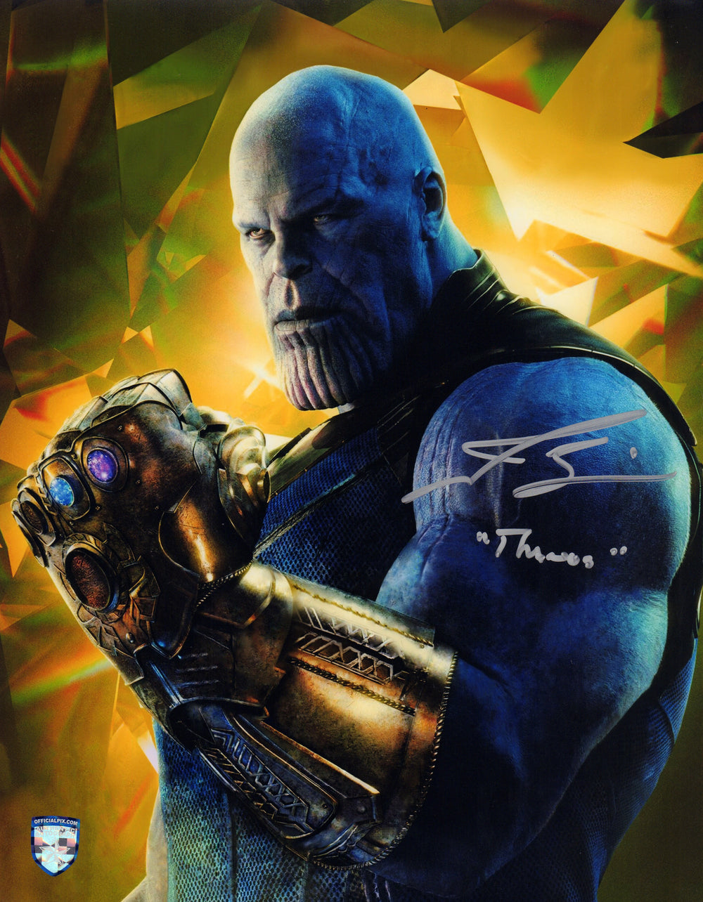 Josh Brolin as Thanos in Avengers: Infinity War (Official Pix) Signed 11x14 Photo with Character Name