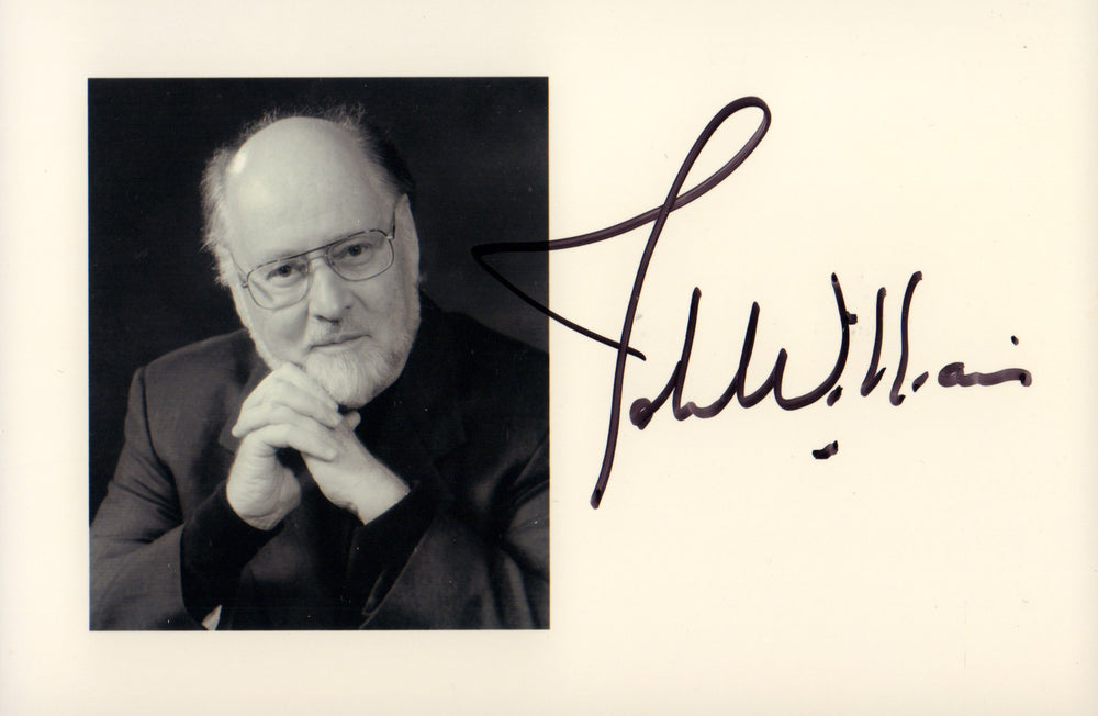 John Williams Composer of Star Wars, Indiana Jones, Superman, Harry Potter, Jurassic Park, Jaws, & More Signed 6x4 Photo Index Card