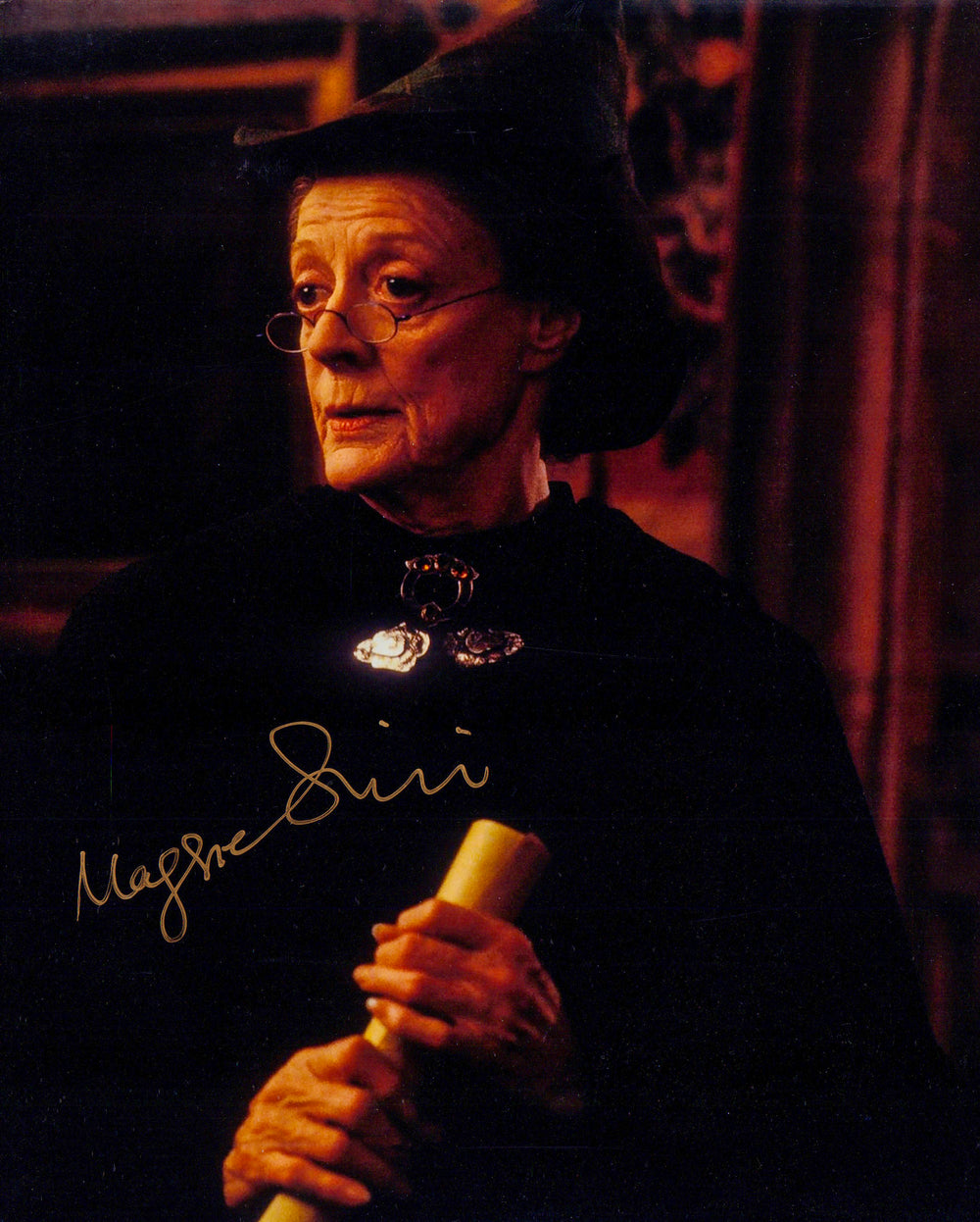 Maggie Smith as Professor McGonagall from Harry Potter Signed 8x10 Photo