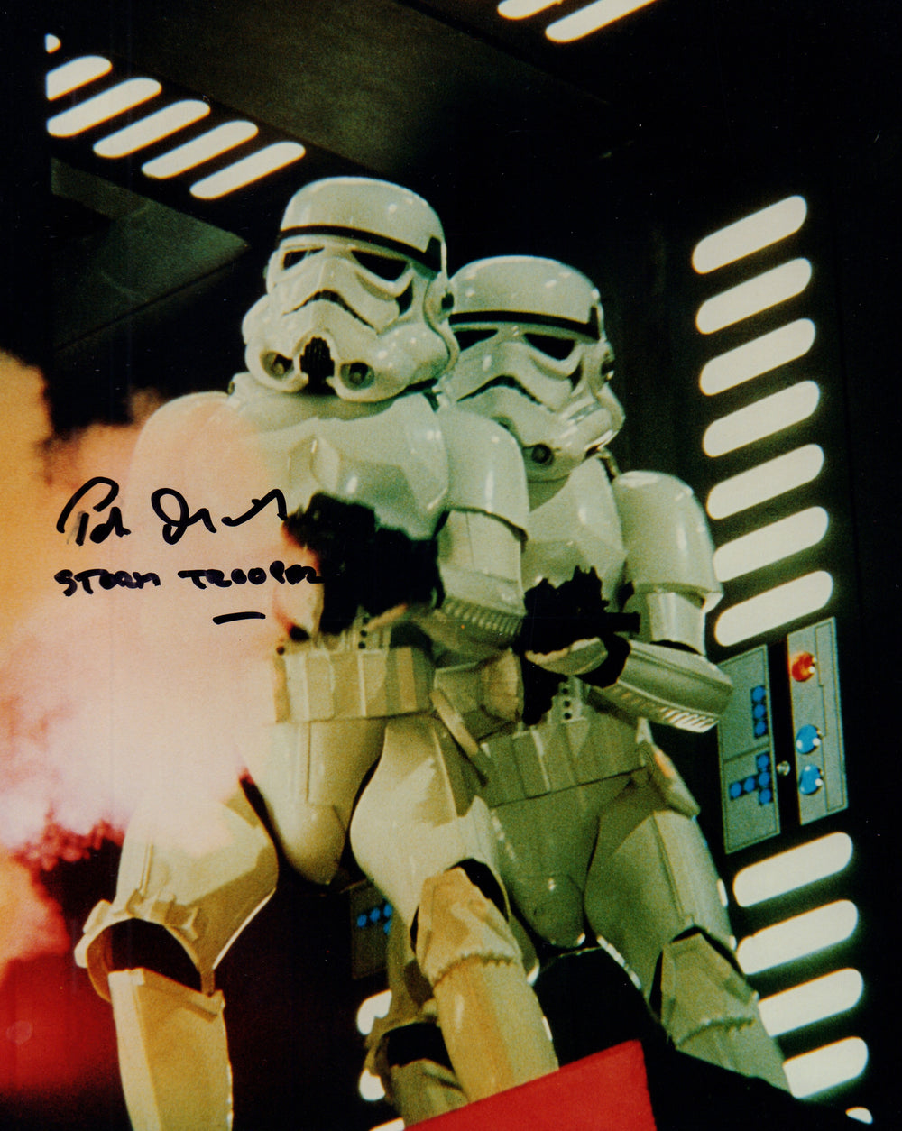 Peter Diamond (Stuntman) as a Storm Trooper in Star Wars: A New Hope Signed 8x10 Photo