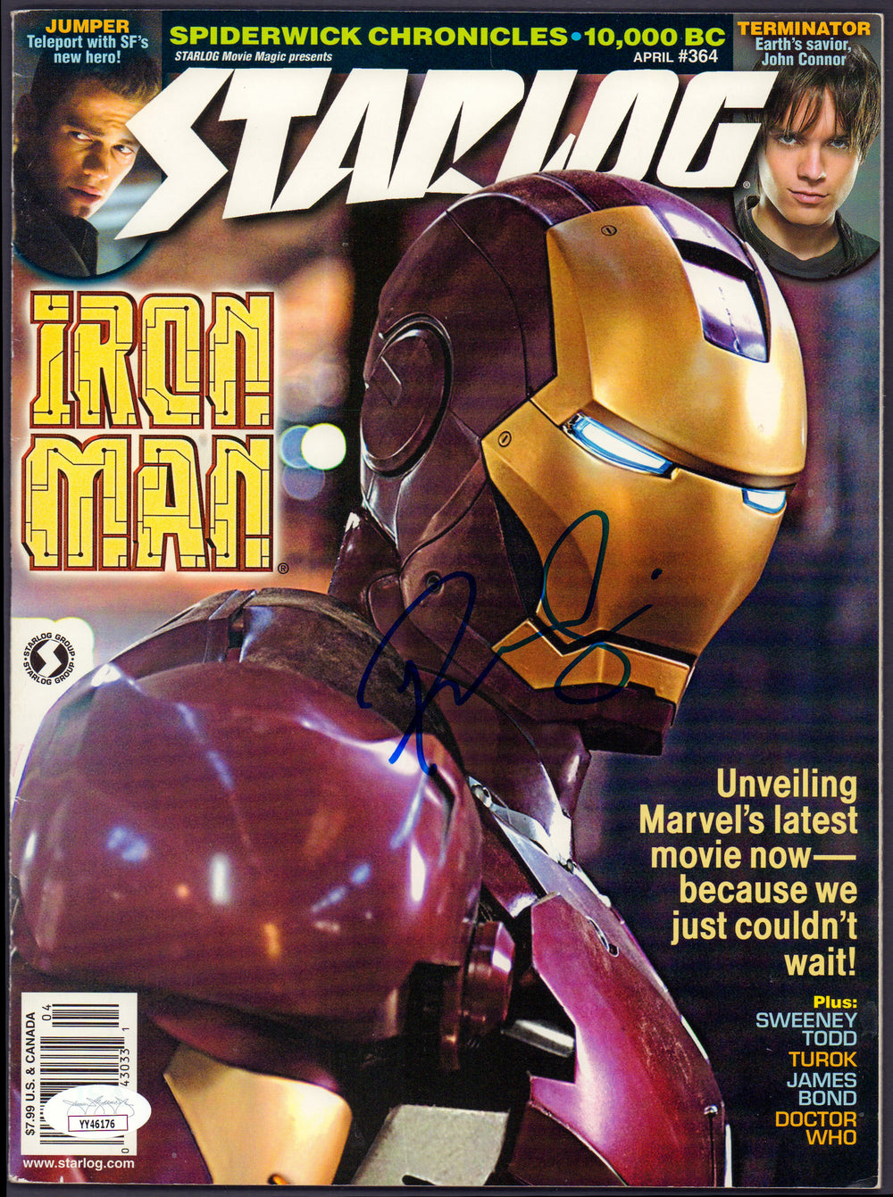 Robert Downey Jr. as Iron Man Signed Starlog Magazine