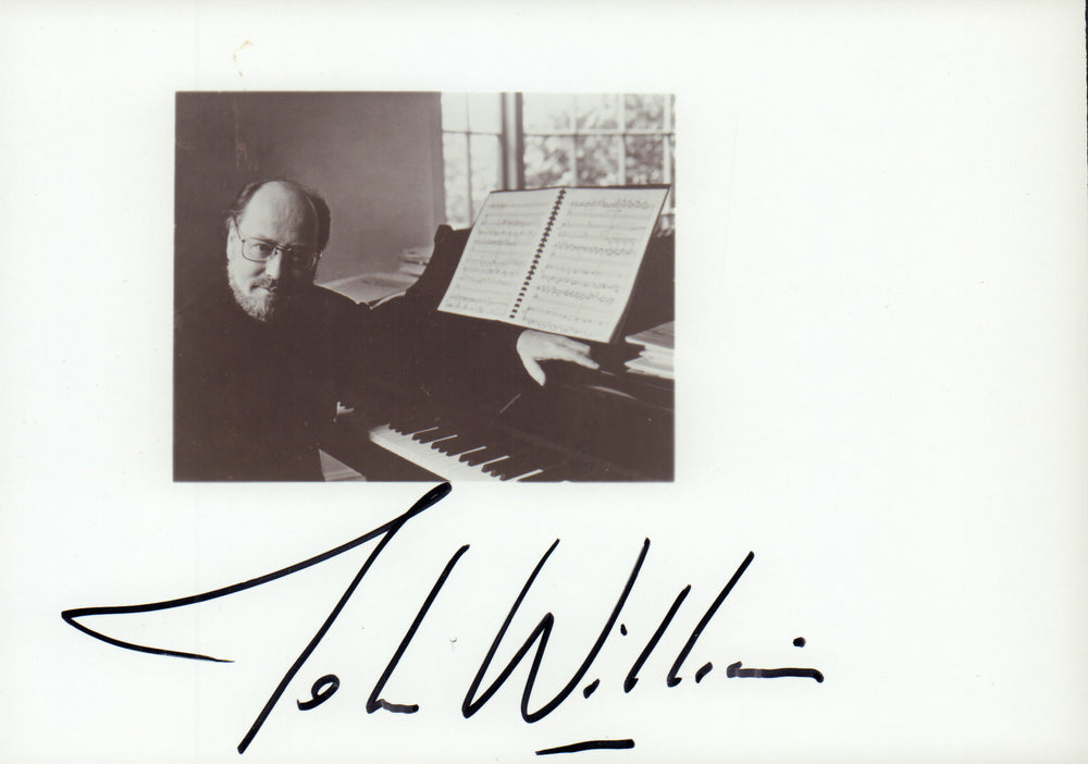 John Williams Composer of Star Wars, Indiana Jones, Superman, Harry Potter, Jurassic Park, Jaws, & More Signed 5x7 Photo Index Card