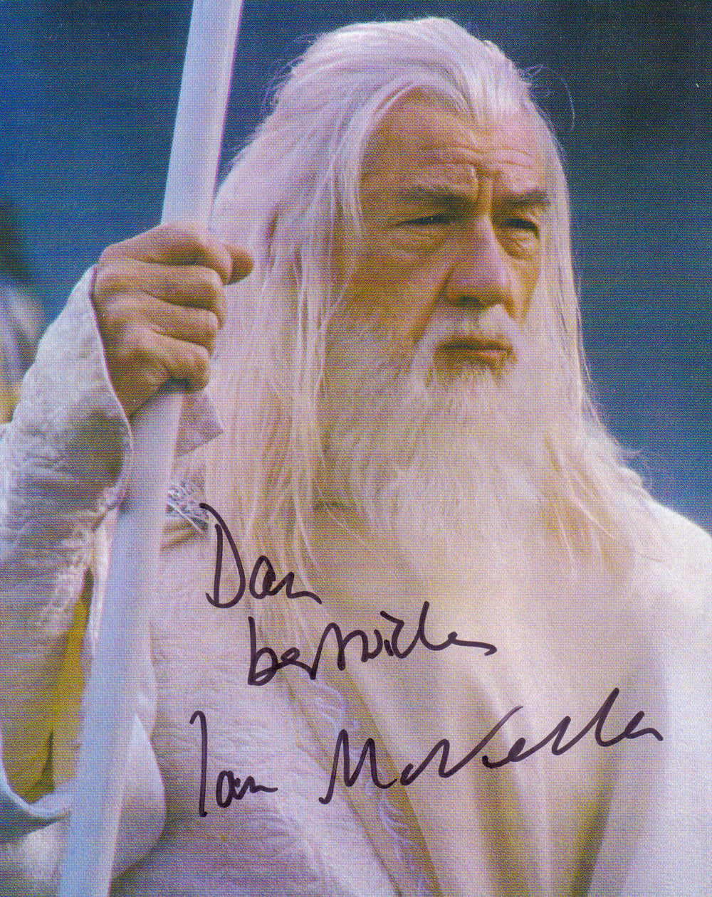 Ian McKellen as Gandalf the White in The Lord of the Rings: The Return of the King Signed 8x10 Photo
