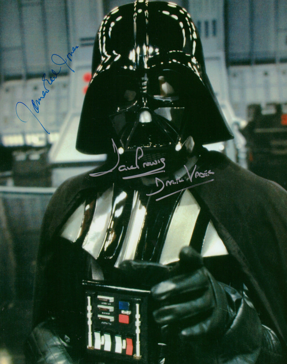 James Earl Jones and Dave Prowse as Darth Vader in Star Wars: Return of the Jedi Signed 8x10 Photo