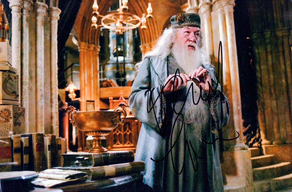 Michael Gambon as Albus Dumbledore in Harry Potter and the Goblet of Fire Signed 8x12 Photo