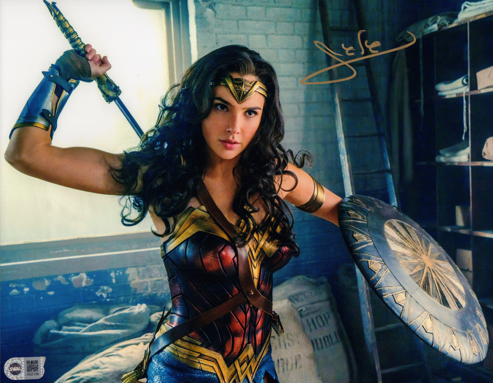 Gal Gadot as Wonder Woman in Wonder Woman (SWAU) Signed 11x14 Photo