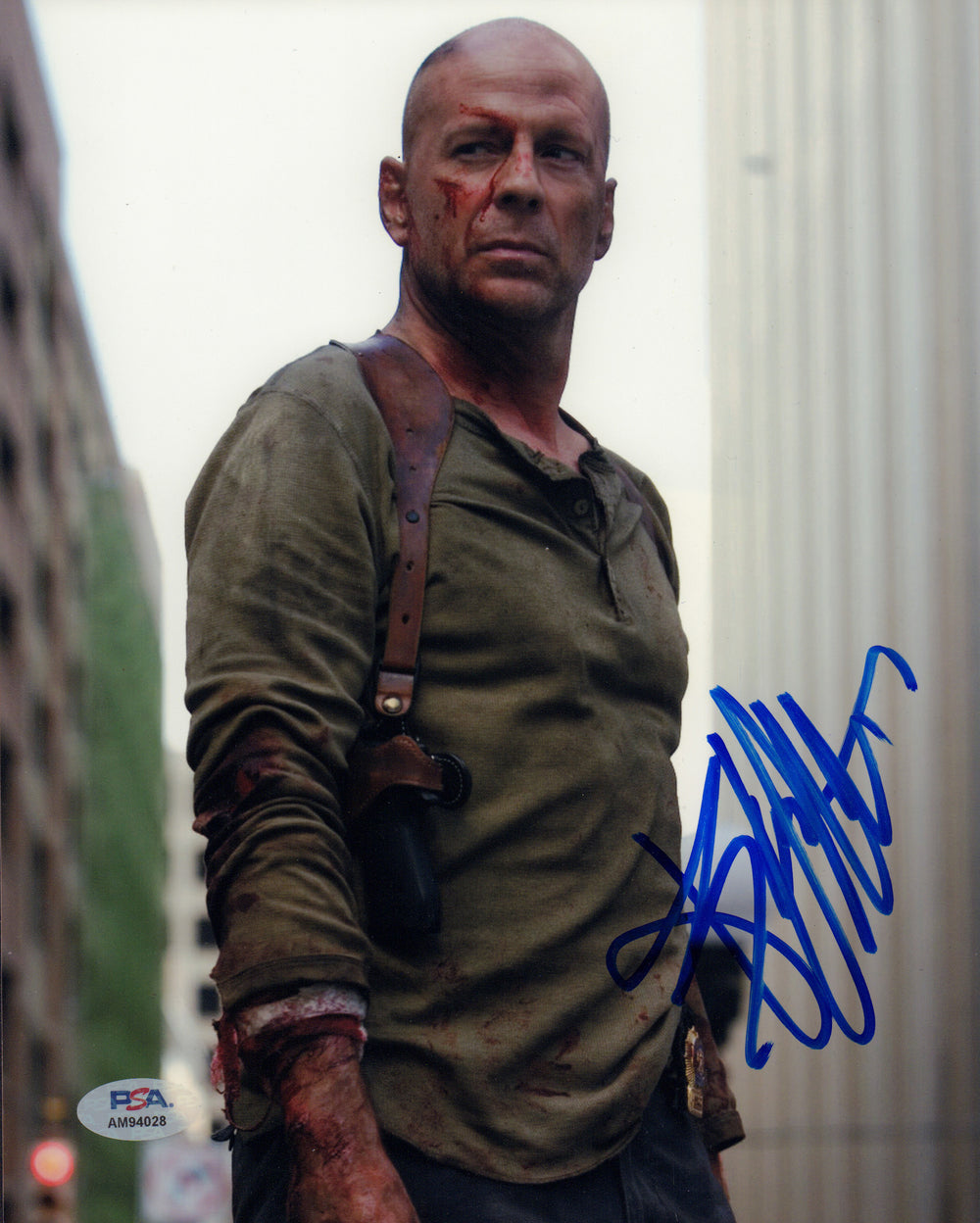 Bruce Willis as John McClane in Live Free or Die Hard Signed 8x10 Photo