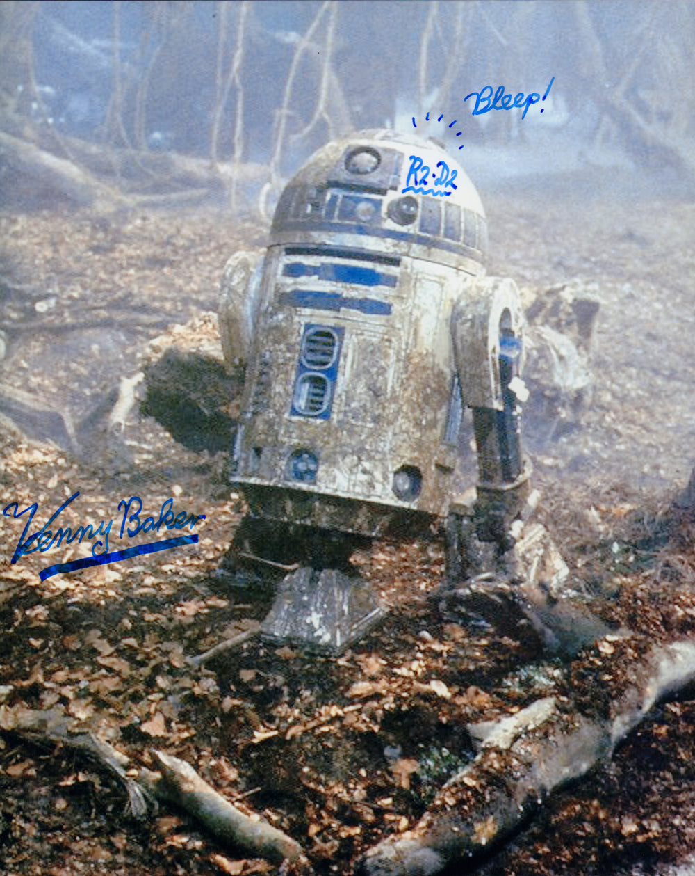 Kenny Baker as R2-D2 in Star Wars: The Empire Strikes Back Signed 8x10 Photo