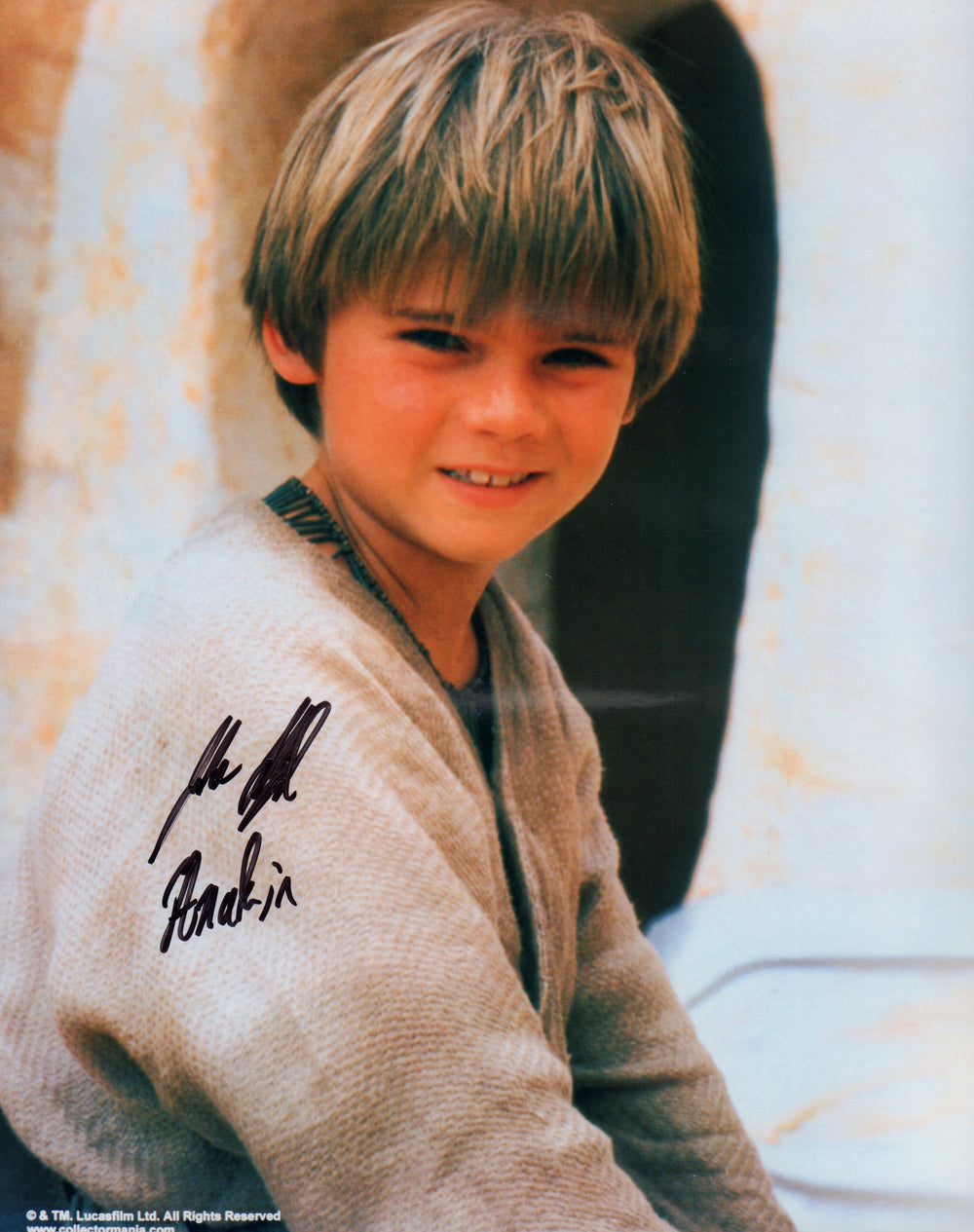 Jake Lloyd as Anakin Skywalker in Star Wars Episode I: The Phantom Menace Signed 8x10 Photo