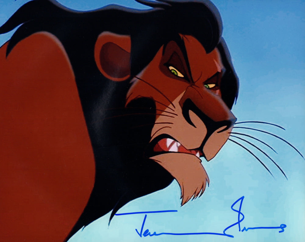 Jeremy Irons as Scar in Disney's The Lion King Signed 8x10 Photo