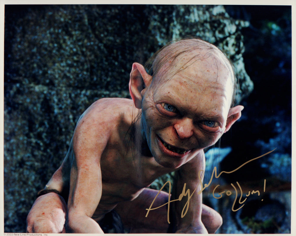 Andy Serkis as Gollum in The Lord of the Rings: The Return of the King Signed 8x10 Photo with Character Name