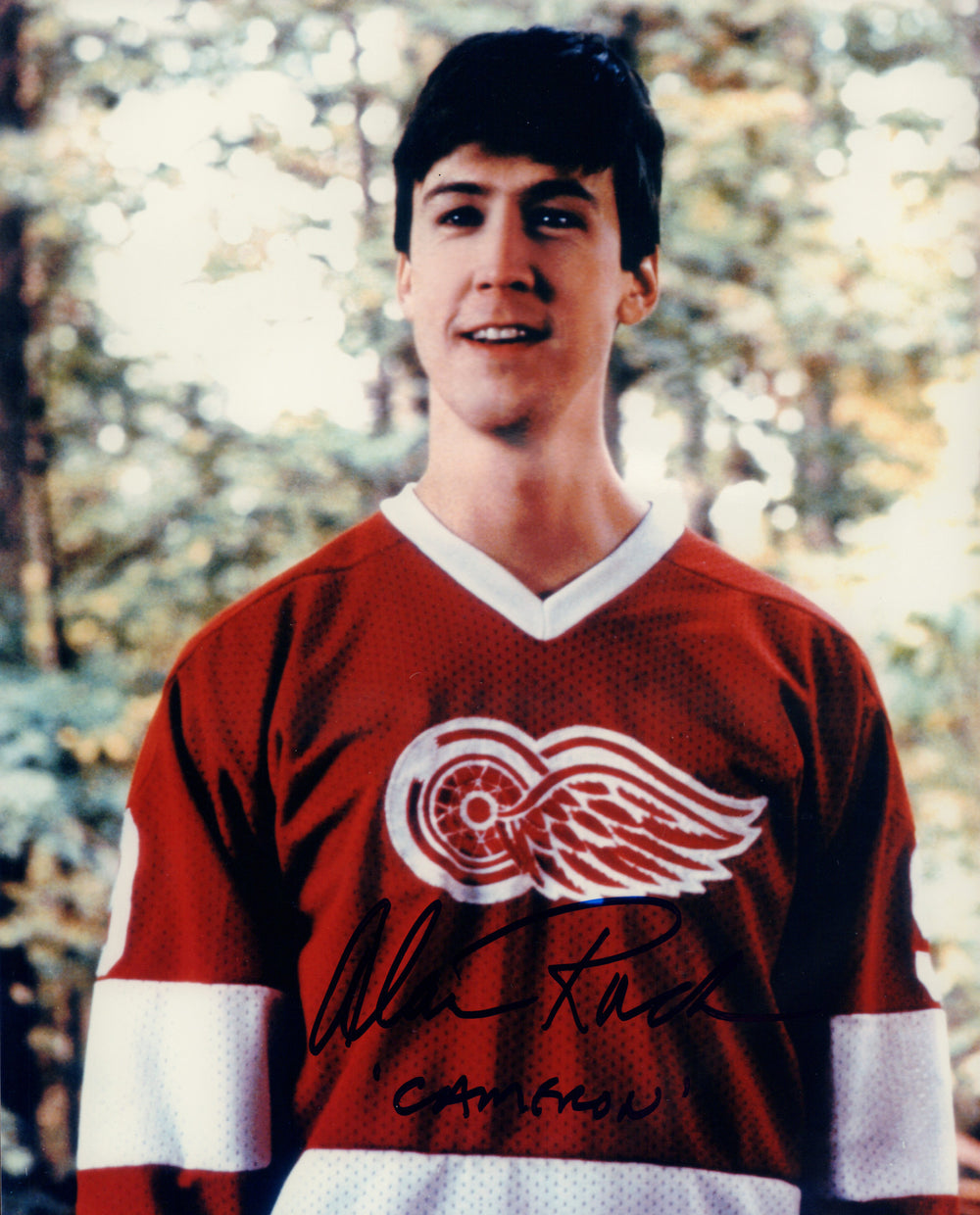 Alan Ruck as Cameron Frye in Ferris Bueller's Day Off Signed 8x10 Photo With Character Name