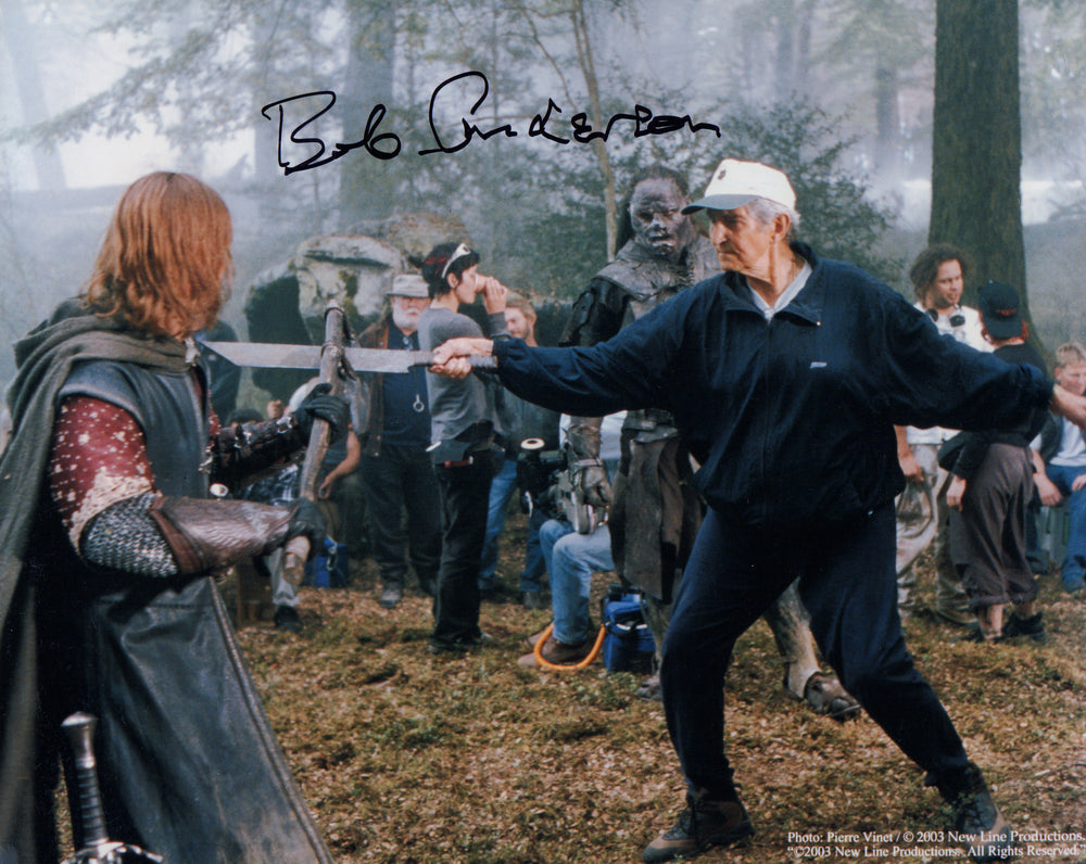 Bob Anderson Sword Master for The Lord of the Rings: The Fellowship of the Ring Signed 8x10 Photo