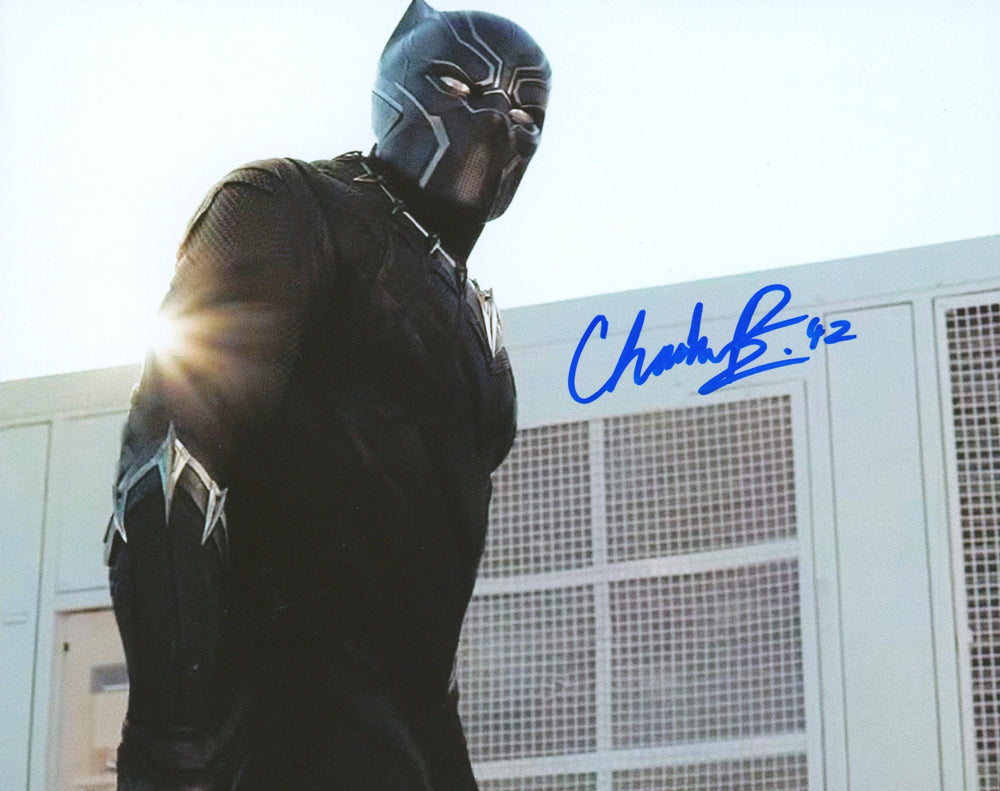 Chadwick Boseman as Black Panther in Captain America: Civil War Very Rare Signed 8x10 Photo