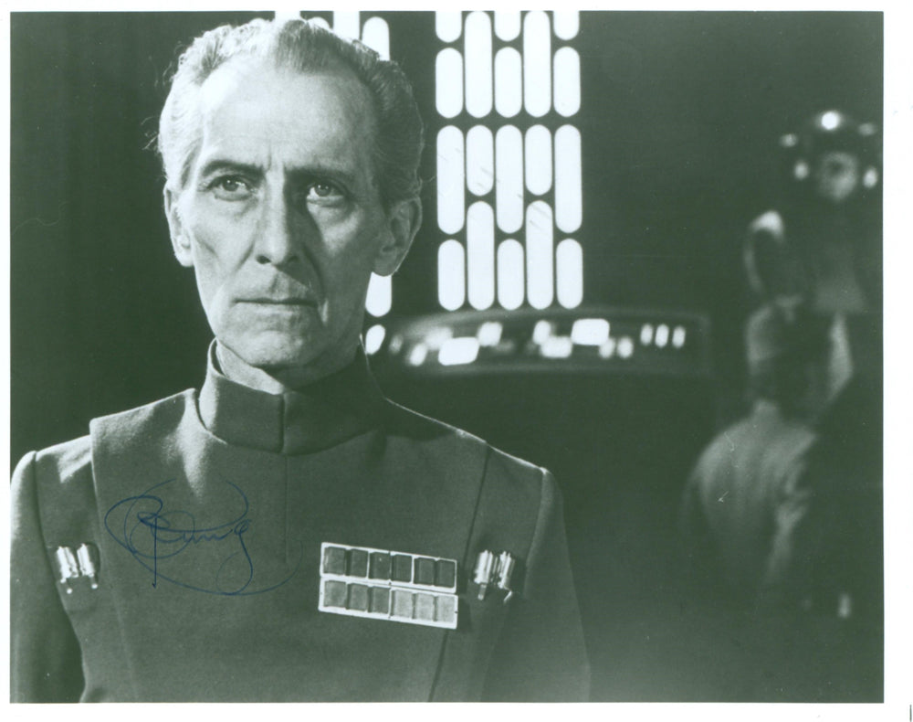Peter Cushing as Grand Moff Tarkin in Star Wars: A New Hope Uninscribed Signed 8x10 Photo -  Very Rare