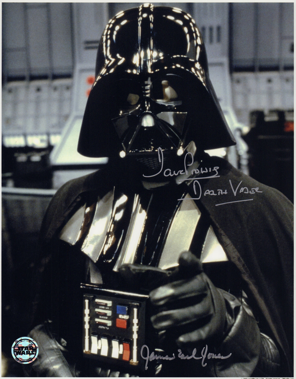 James Earl Jones and Dave Prowse as Darth Vader in Star Wars: Return of the Jedi Signed (Official Pix) 11x14 Photo