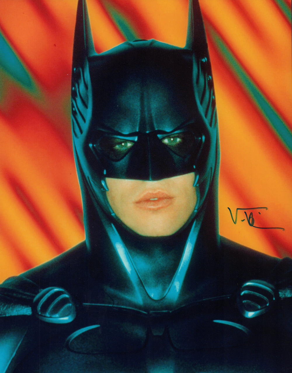 Val Kilmer as Batman in Batman Forever Signed 11x14 Photo