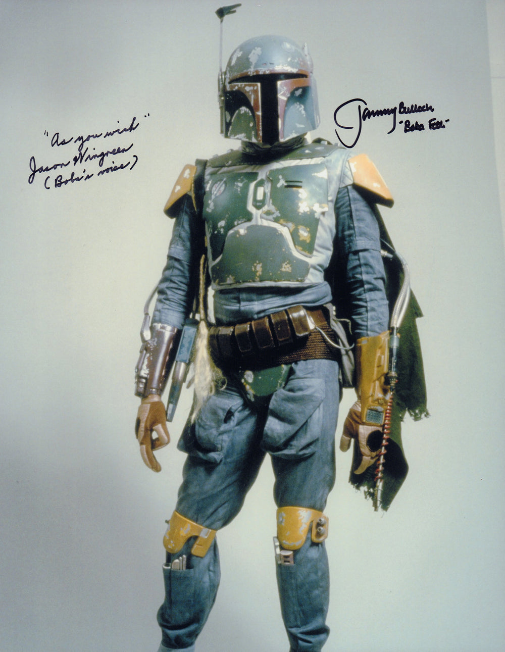 Jeremy Bulloch & Jason Wingreen as Boba Fett in Star Wars: The Empire Strikes Back Signed 11x14 Photo
