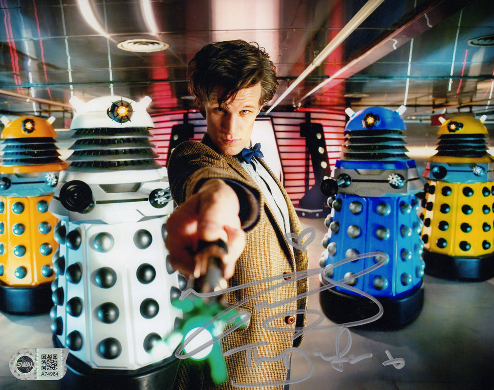 Matt Smith as The Doctor in Doctor Who (SWAU) Signed 8x10 Photo with Character Name