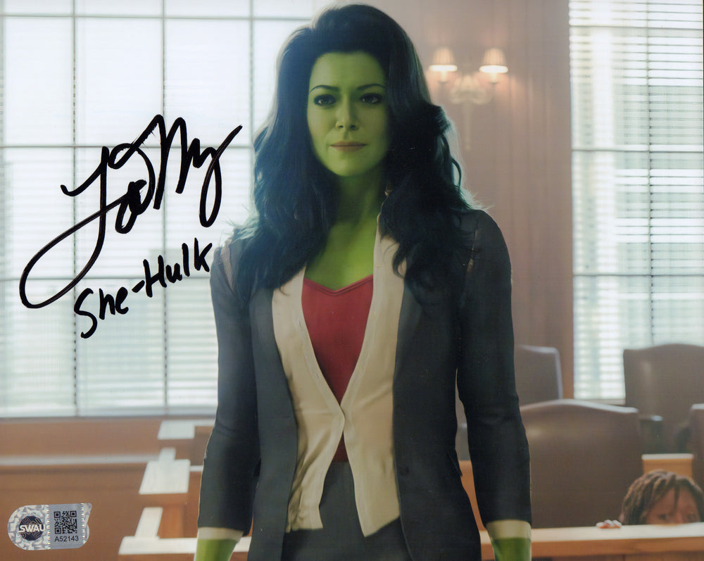 Tatiana Maslany as She-Hulk in She-Hulk (SWAU) Signed 8x10 Photo with Character Name