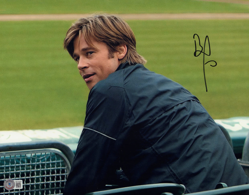 Brad Pitt as Billy Beane in Moneyball Signed 11x14 Photo