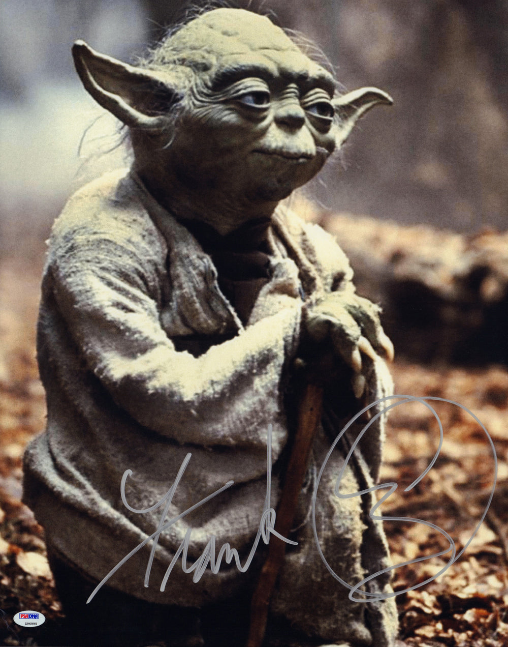 Frank Oz as Yoda in Star Wars: The Empire Strikes Back Signed 16x20 Photo