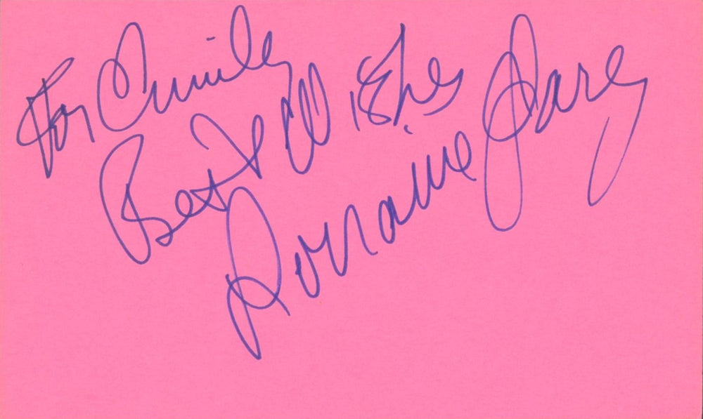 Lorraine Gary as Ellen Brody in Jaws Signed Index Card