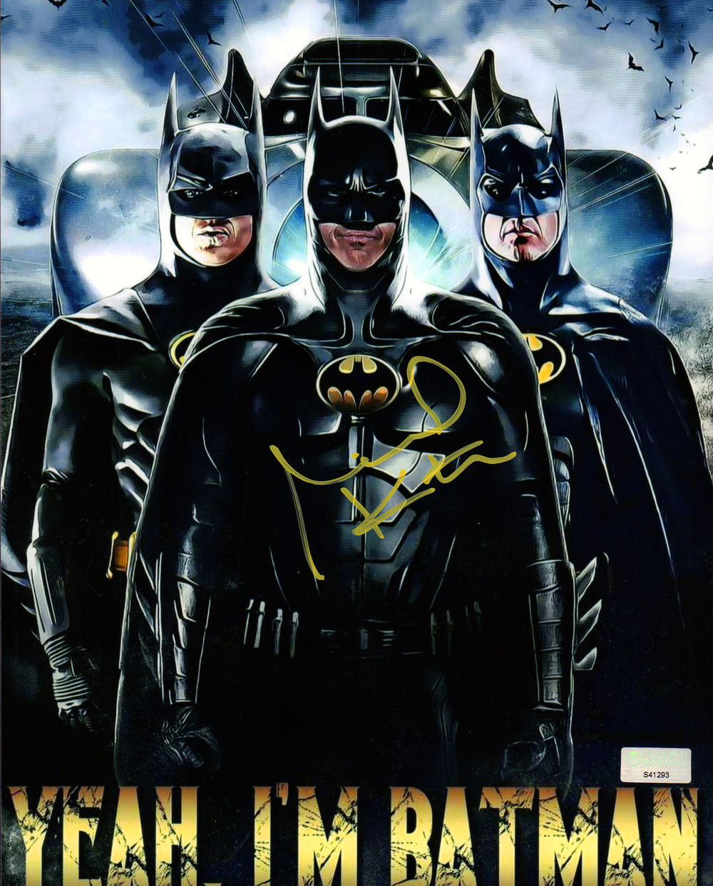 Michael Keaton as Batman in Batman '89, Batman Returns, & The Flash (CA) Signed 8x10 Photo