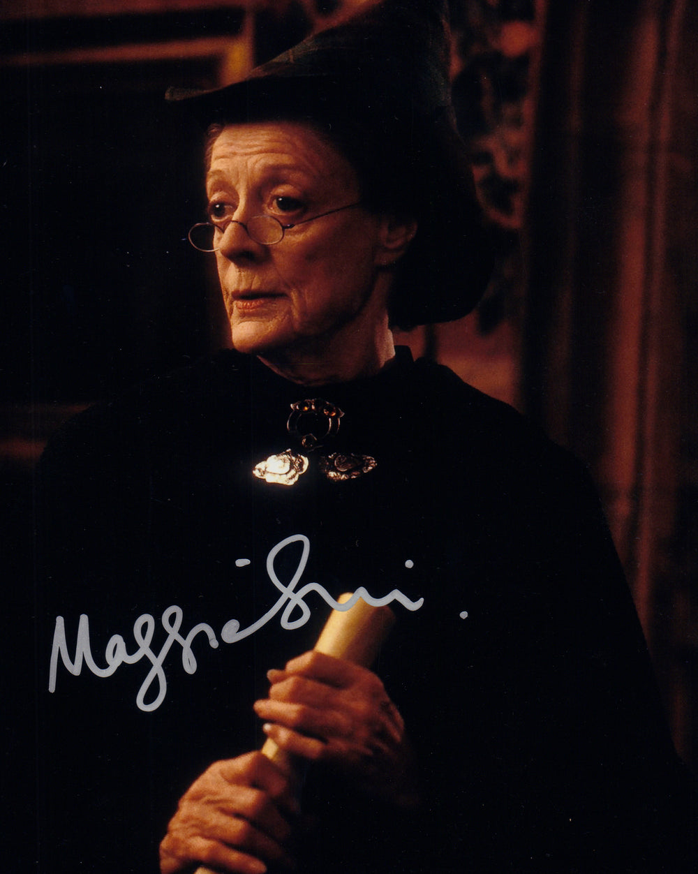 Maggie Smith as Professor McGonagall in Harry Potter Signed 8x10 Photo