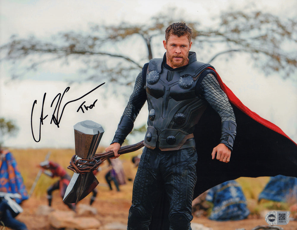 Chris Hemsworth as Thor in Avengers: Infinity War (SWAU) Signed 11x14 Photo with Character Name