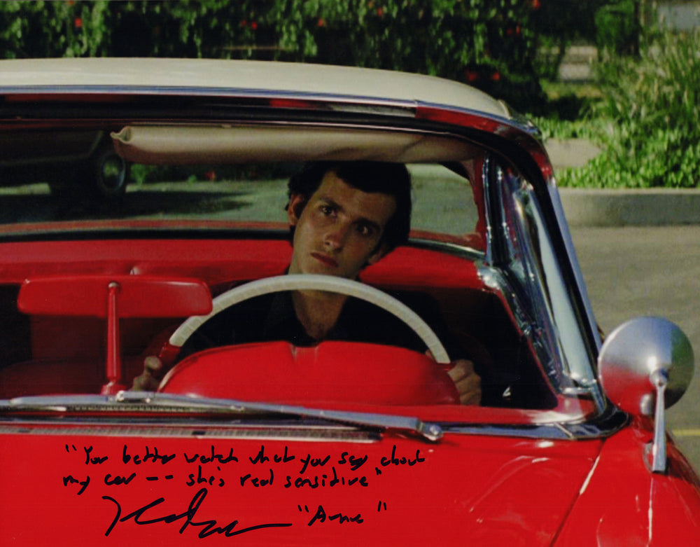Keith Gordon as Arnie Cunningham in John Carpenter's Christine Signed 11x14 Photo with Character Name & Quote