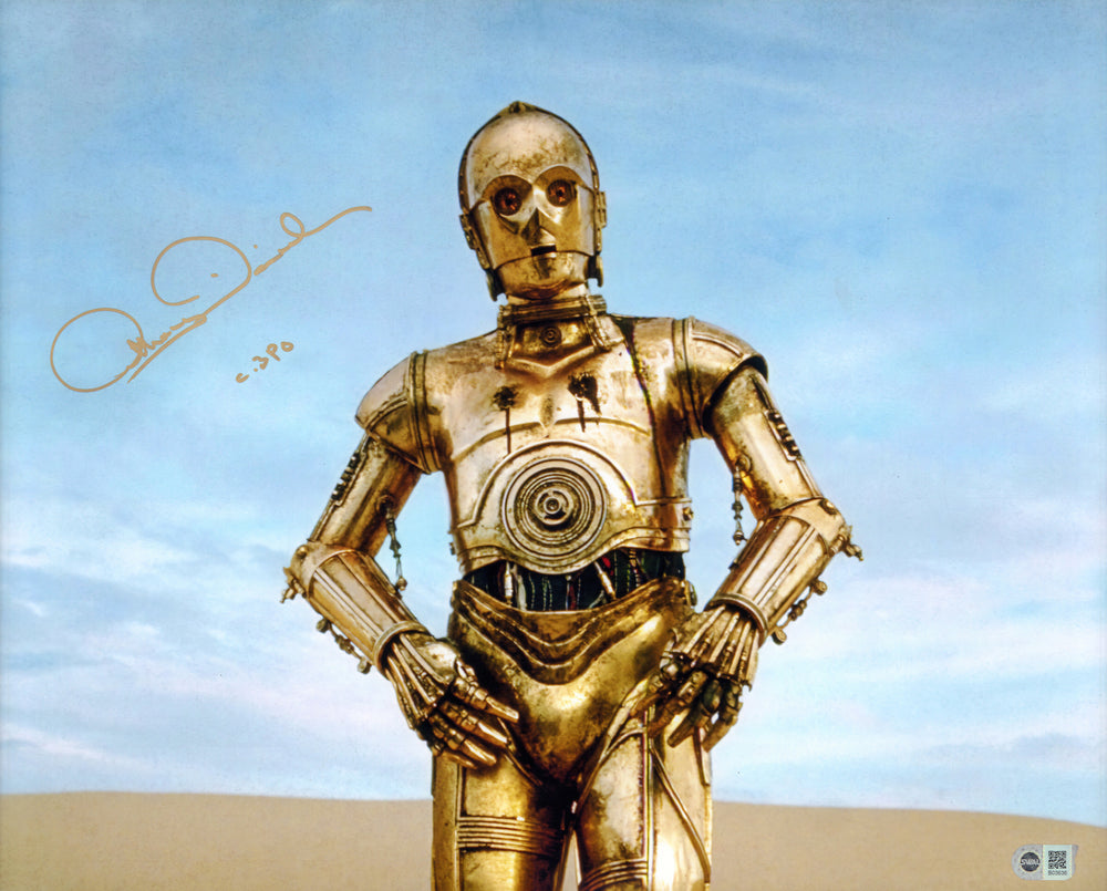 Anthony Daniels as C-3PO in Star Wars: A New Hope (SWAU) Signed 16x20 Photo