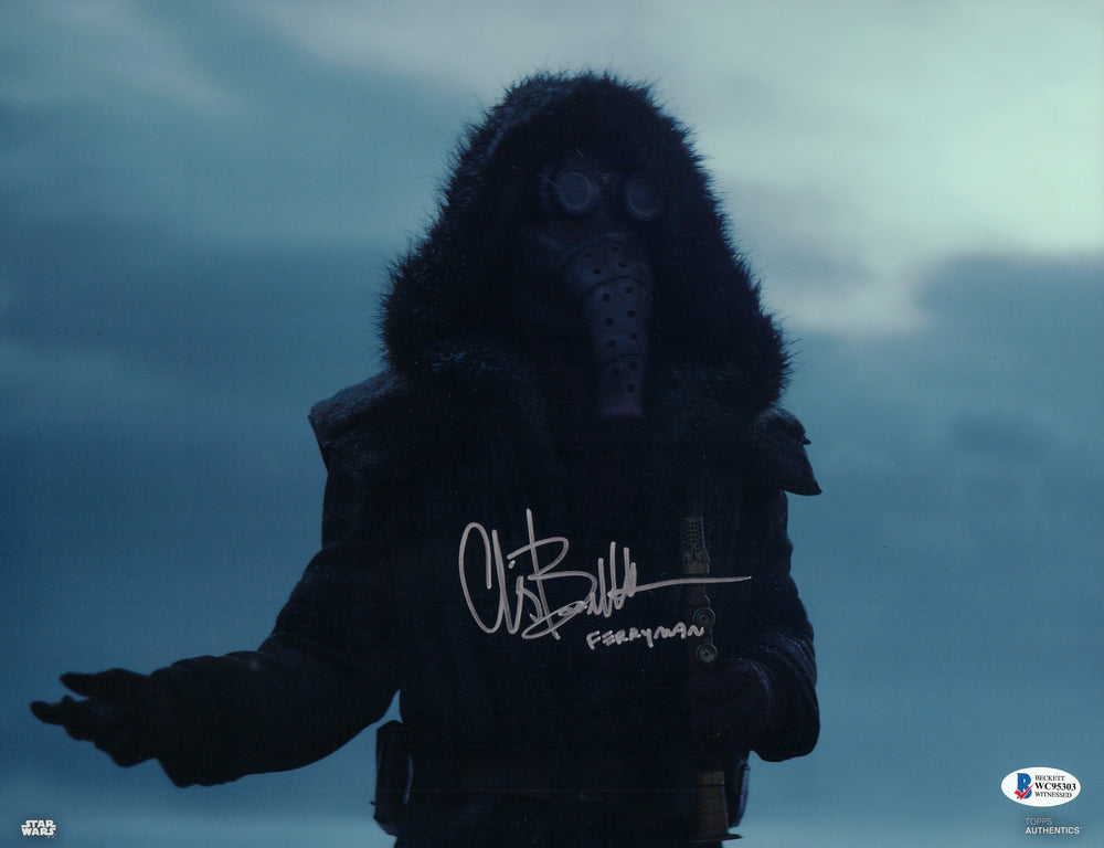 Christopher Bartlett as the Ferryman in Star Wars: The Mandalorian (Beckett Witnessed) Signed 11x14 Photo